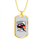 Shark Poker Gambler Necklace Stainless Steel or 18k Gold Dog Tag 24-Express Your Love Gifts