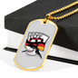Shark Poker Gambler Necklace Stainless Steel or 18k Gold Dog Tag 24-Express Your Love Gifts