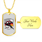 Shark Poker Gambler Necklace Stainless Steel or 18k Gold Dog Tag 24-Express Your Love Gifts