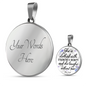 She Is Clothed Psalm 31:35 Christian Necklace Circle Pendant Stainless Steel or 18k Gold 18-22-Express Your Love Gifts
