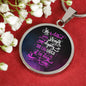 She Is Clothed With Strength Proverbs 31:25 Circle Necklace Stainless Steel or 18k Gold 18-22"-Express Your Love Gifts