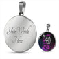 She Is Clothed With Strength Proverbs 31:25 Circle Necklace Stainless Steel or 18k Gold 18-22"-Express Your Love Gifts