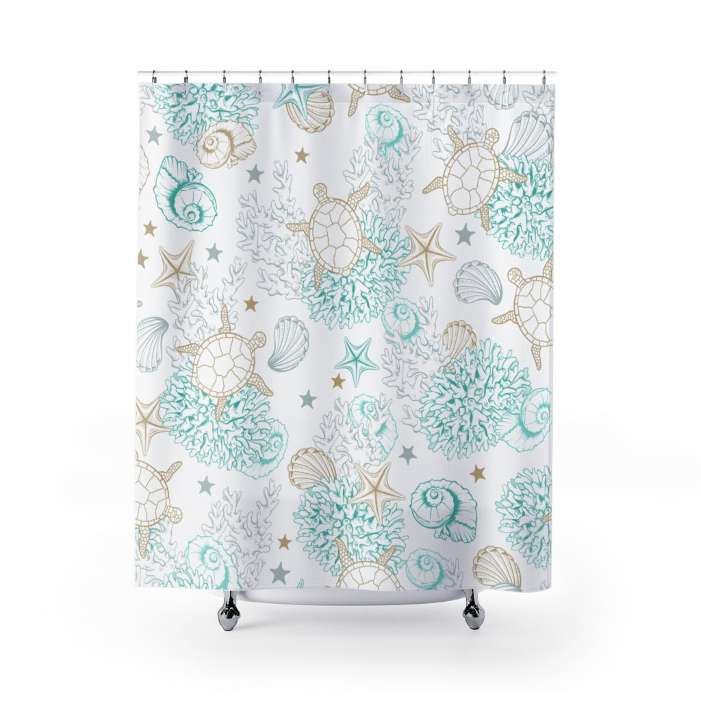She Shells Line Art Stylish Design 71" x 74" Elegant Waterproof Shower Curtain for a Spa-like Bathroom Paradise Exceptional Craftsmanship-Express Your Love Gifts