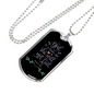 She Will Not Fail Christian Necklace Stainless Steel or 18k Gold Dog Tag 24" Chain-Express Your Love Gifts