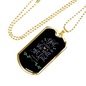 She Will Not Fail Christian Necklace Stainless Steel or 18k Gold Dog Tag 24" Chain-Express Your Love Gifts