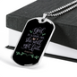 She Will Not Fail Christian Necklace Stainless Steel or 18k Gold Dog Tag 24" Chain-Express Your Love Gifts