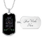 She Will Not Fail Christian Necklace Stainless Steel or 18k Gold Dog Tag 24" Chain-Express Your Love Gifts
