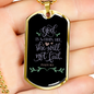 She Will Not Fail Christian Necklace Stainless Steel or 18k Gold Dog Tag 24" Chain-Express Your Love Gifts