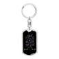 She Will Not Fail Psalm 46:5 Keychain Stainless Steel or 18k Gold Dog Tag Keyring-Express Your Love Gifts