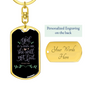 She Will Not Fail Psalm 46:5 Keychain Stainless Steel or 18k Gold Dog Tag Keyring-Express Your Love Gifts