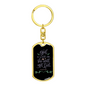 She Will Not Fail Psalm 46:5 Keychain Stainless Steel or 18k Gold Dog Tag Keyring-Express Your Love Gifts