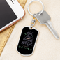 She Will Not Fail Psalm 46:5 Keychain Stainless Steel or 18k Gold Dog Tag Keyring-Express Your Love Gifts