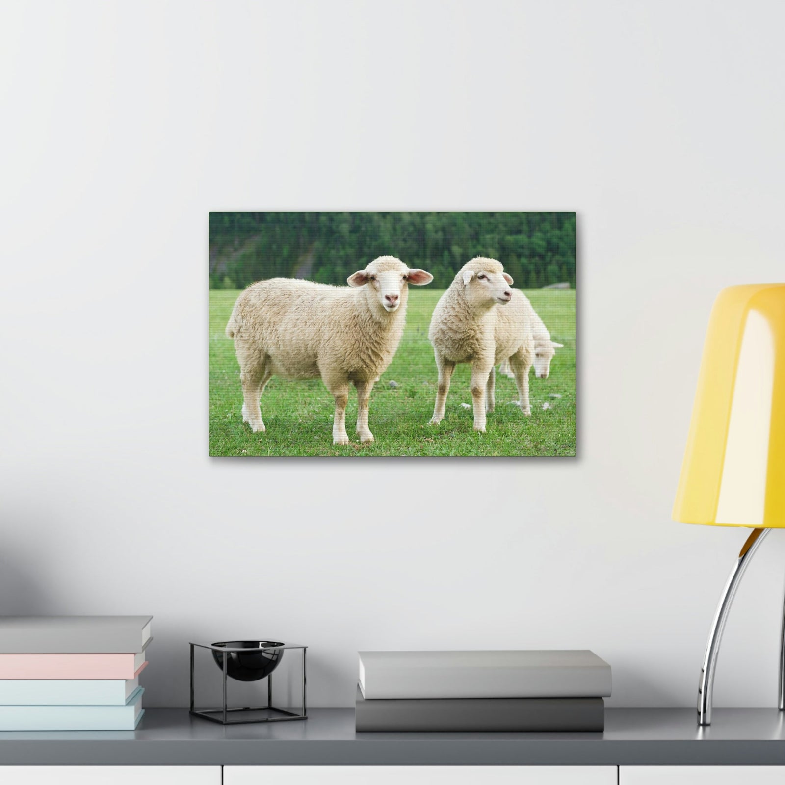 Scripture Walls Sheep Group Sheep Troop Print Animal Wall Art Wildlife Canvas Prints Wall Art Ready to Hang Unframed-Express Your Love Gifts