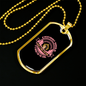 Shelter Dog Pink Necklace Stainless Steel or 18k Gold Dog Tag 24" Chain-Express Your Love Gifts
