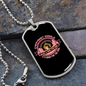 Shelter Dog Pink Necklace Stainless Steel or 18k Gold Dog Tag 24" Chain-Express Your Love Gifts