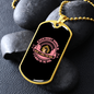 Shelter Dog Pink Necklace Stainless Steel or 18k Gold Dog Tag 24" Chain-Express Your Love Gifts