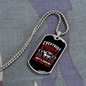 Shelter Dog Red Necklace Stainless Steel or 18k Gold Dog Tag 24" Chain-Express Your Love Gifts