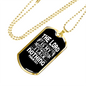 Shepherd I Lack Nothing Christian Necklace Stainless Steel or 18k Gold Dog Tag 24" Chain-Express Your Love Gifts