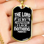 Shepherd I Lack Nothing Christian Necklace Stainless Steel or 18k Gold Dog Tag 24" Chain-Express Your Love Gifts