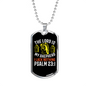 Shepherd Is My Lord Christian Necklace Stainless Steel or 18k Gold Dog Tag 24" Chain-Express Your Love Gifts