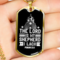 Shepherd Lack Nothing Christian Necklace Stainless Steel or 18k Gold Dog Tag 24" Chain-Express Your Love Gifts