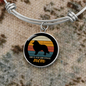 Shetland Sheepdog Mom Bracelet Stainless Steel or 18k Gold Circle Bangle-Express Your Love Gifts