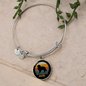 Shetland Sheepdog Mom Bracelet Stainless Steel or 18k Gold Circle Bangle-Express Your Love Gifts