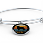 Shetland Sheepdog Mom Bracelet Stainless Steel or 18k Gold Circle Bangle-Express Your Love Gifts