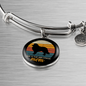 Shetland Sheepdog Mom Bracelet Stainless Steel or 18k Gold Circle Bangle-Express Your Love Gifts