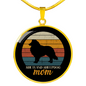 Shetland Sheepdog Mom Circle Necklace Stainless Steel or 18k Gold 18-22"-Express Your Love Gifts