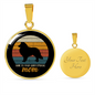 Shetland Sheepdog Mom Circle Necklace Stainless Steel or 18k Gold 18-22"-Express Your Love Gifts