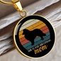 Shetland Sheepdog Mom Circle Necklace Stainless Steel or 18k Gold 18-22"-Express Your Love Gifts