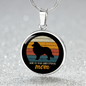 Shetland Sheepdog Mom Circle Necklace Stainless Steel or 18k Gold 18-22"-Express Your Love Gifts