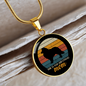 Shetland Sheepdog Mom Circle Necklace Stainless Steel or 18k Gold 18-22"-Express Your Love Gifts
