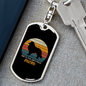 Shetland Sheepdog Mom Keychain Stainless Steel or 18k Gold Dog Tag Keyring-Express Your Love Gifts