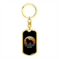 Shetland Sheepdog Mom Keychain Stainless Steel or 18k Gold Dog Tag Keyring-Express Your Love Gifts