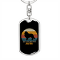 Shetland Sheepdog Mom Keychain Stainless Steel or 18k Gold Dog Tag Keyring-Express Your Love Gifts