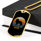 Shetland Sheepdog Mom Necklace Stainless Steel or 18k Gold Dog Tag 24" Chain-Express Your Love Gifts