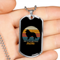 Shetland Sheepdog Mom Necklace Stainless Steel or 18k Gold Dog Tag 24" Chain-Express Your Love Gifts