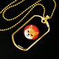 Shiba Inu Crypto Necklace Stainless Steel or 18k Gold Dog Tag 24" Chain-Express Your Love Gifts