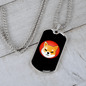 Shiba Inu Crypto Necklace Stainless Steel or 18k Gold Dog Tag 24" Chain-Express Your Love Gifts