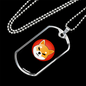 Shiba Inu Crypto Necklace Stainless Steel or 18k Gold Dog Tag 24" Chain-Express Your Love Gifts