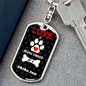 Shiba Inu Keychain Stainless Steel or 18k Gold Dog Tag Keyring-Express Your Love Gifts