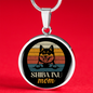 Shiba Inu Mom Circle Necklace Stainless Steel or 18k Gold 18-22"-Express Your Love Gifts
