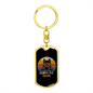 Shiba Inu Mom Keychain Stainless Steel or 18k Gold Dog Tag Keyring-Express Your Love Gifts