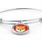 Shiba Inu (SHIB) Bracelet Stainless Steel or 18k Gold Circle Bangle-Express Your Love Gifts