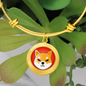 Shiba Inu (SHIB) Bracelet Stainless Steel or 18k Gold Circle Bangle-Express Your Love Gifts