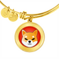 Shiba Inu (SHIB) Bracelet Stainless Steel or 18k Gold Circle Bangle-Express Your Love Gifts