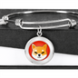 Shiba Inu (SHIB) Bracelet Stainless Steel or 18k Gold Circle Bangle-Express Your Love Gifts