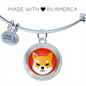 Shiba Inu (SHIB) Bracelet Stainless Steel or 18k Gold Circle Bangle-Express Your Love Gifts
